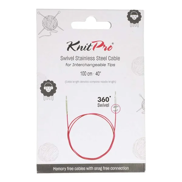 Swivel 360° cable - rose - 100cm