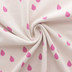 Coupon - 90cm - Sweat Jacquard glow drops lurex - Rose – Image 3
