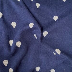 Coupon - 90cm - Sweat Jacquard glow drops lurex - Marine – Image 3