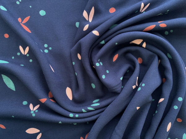 Coupon - 25cm - Vera Crêpe - Petal indigo night