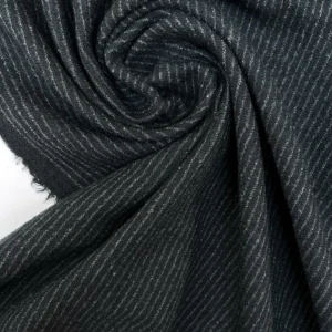 Paris Stripe – Laine & Coton Gris Noir <b class="prixprod"><br>35€/m</b> – Image 2