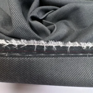 Milano Stripe Denim – Laine & Coton Italien Gris Noir <b class="prixprod"><br>35€/m</b> – Image 3