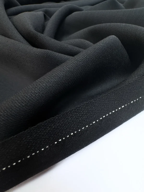 Milano Suit – Laine Italienne Noire Tissage Toile <b class="prixprod"><br>35€/m</b>