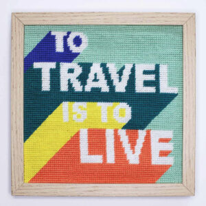 Kit broderie canevas Fukuri – To Travel Is To Live