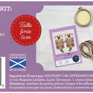 Mini kit point de croix – Faits l’un pour loutre – The Crafty Kit Company (Écosse) – Image 3