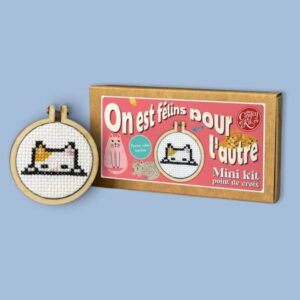Mini kit point de croix – On est félins pour l’autre – The Crafty Kit Company (Écosse) – Image 10