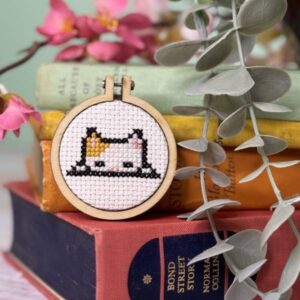 Mini kit point de croix – On est félins pour l’autre – The Crafty Kit Company (Écosse)