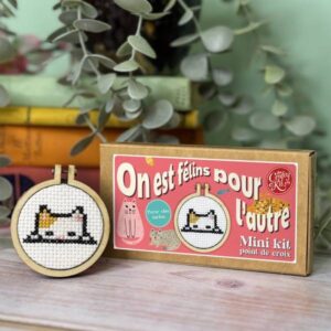 Mini kit point de croix – On est félins pour l’autre – The Crafty Kit Company (Écosse) – Image 7