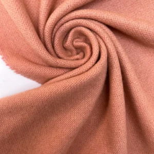 Laine rose poudré tissage panier, 510 g/m², 136 cm, deadstock France pour manteaux