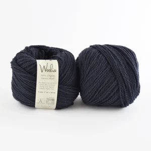 pelote de laine Gepard Woolia Bleu Nuit, 100 % mérinos biologique bleu profond non superwash