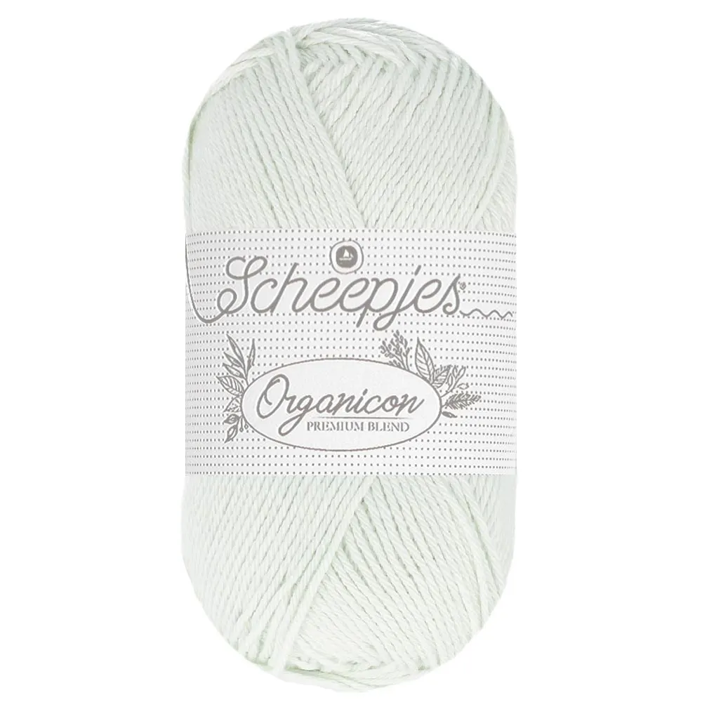 Pelote de coton bio Scheepjes Organicon, fil fingering 100 % coton certifié GOTS, chez Atelier Léonie, mercerie éco-responsable à Paris.