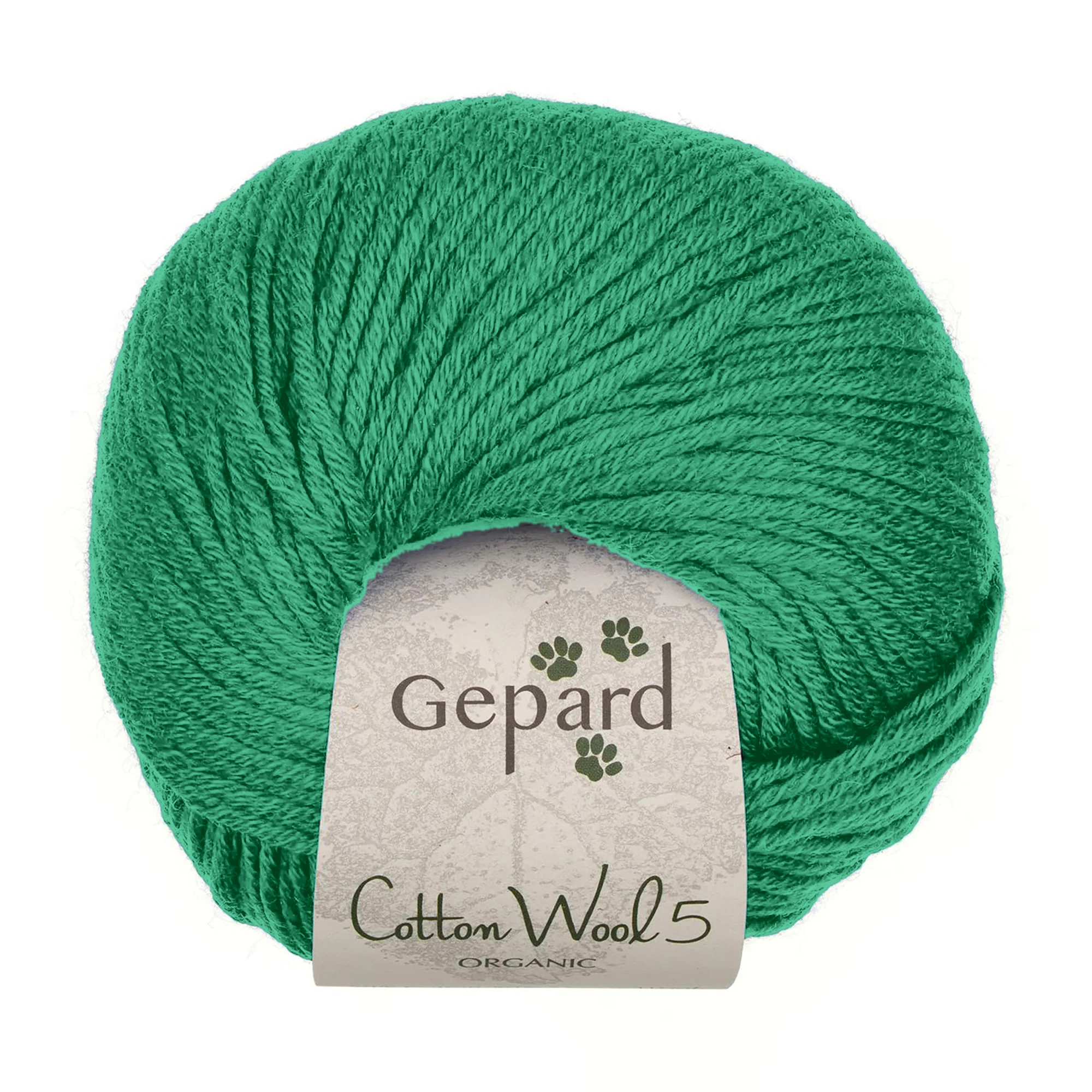 Découvrez Gepard CottonWool 5 Organic 812 Mint Ice, une laine aran en coton biologique et mérinos extrafine, idéale pour tricoter pulls, cardigans et accessoires doux, frais et lumineux.