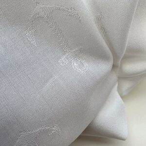 Tissu Coton Jacquard Ancres Écume blanc avec ancres marines ton sur ton pour chemise et blouse