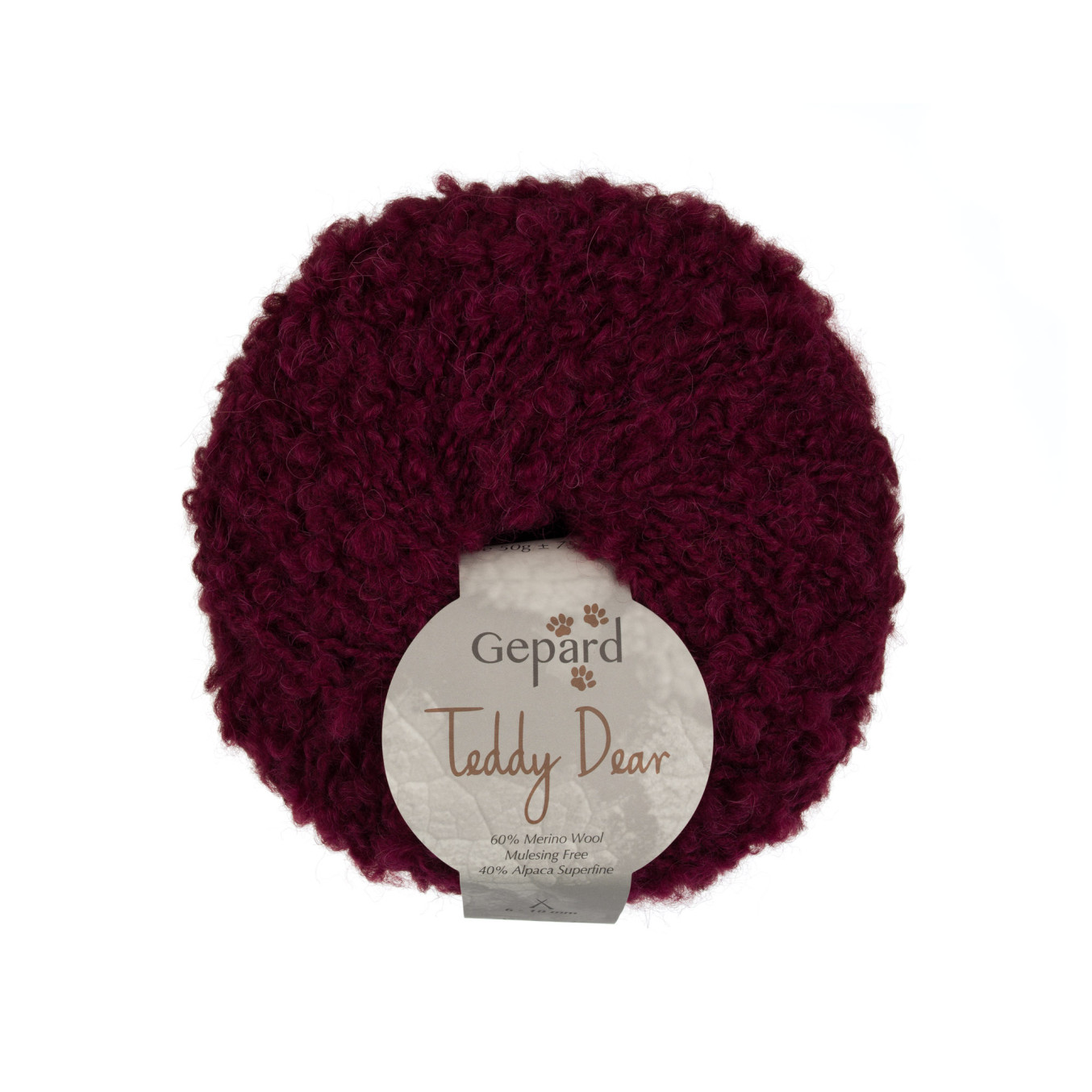 gepard teddy dear dark cherry coloris 470 atelier leonie 01