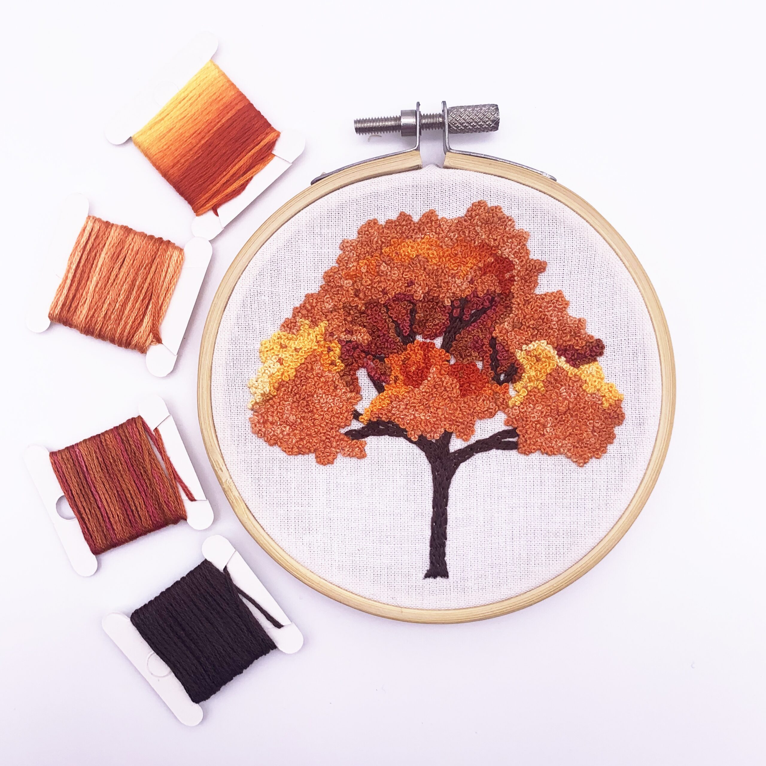 kit broderie autumn tree mini cinnamon stitching atelier leonie 02