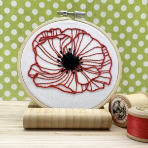 kit broderie poppy mini cinnamon stitching atelier leonie 01