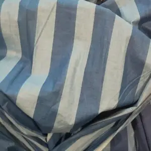 voile coton block print rayures bleu sur bleu atelier leonie 01